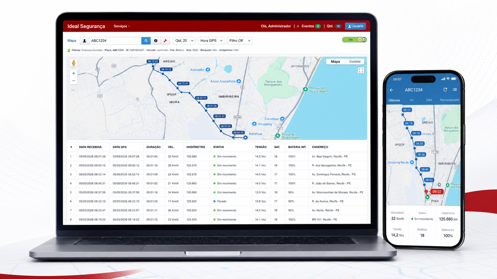 Plataforma web e aplicativo de rastreamento veicular para controle de veículos